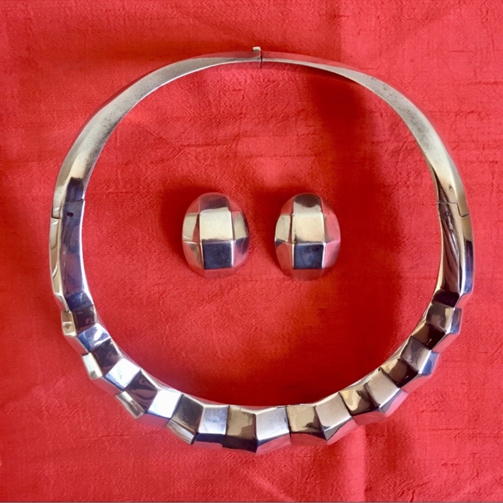 Bayanihan Sterling Silver Necklace and Earrings Set